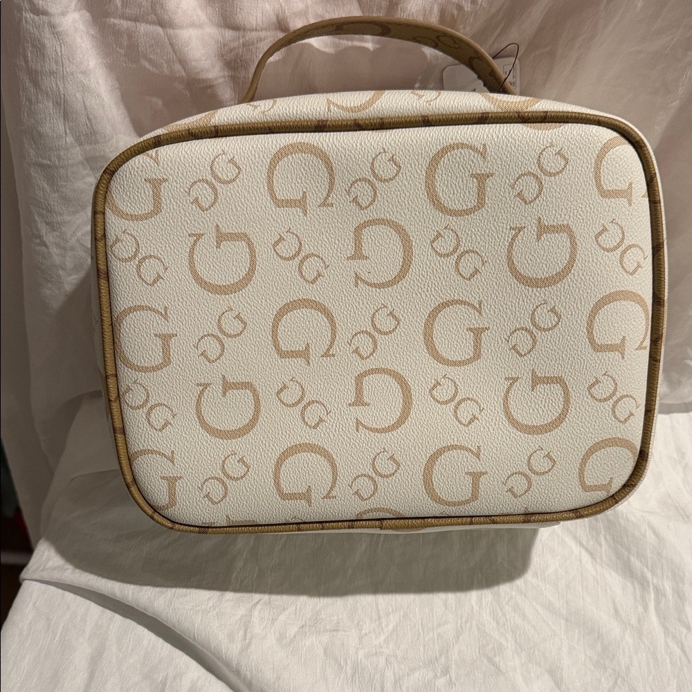 Guess Tan Monogram Travel Bag - Picture 4 of 10